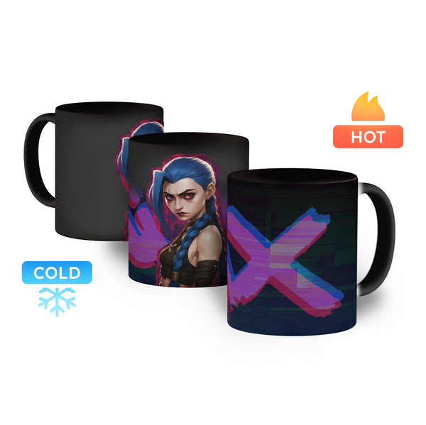 Kubek magiczny 330ml Jinx Glitch Arcane Czarny