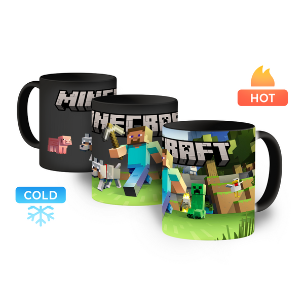 Kubek magiczny 330ml Minecraft Czarny