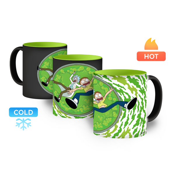Kubek magiczny 330ml Rick i Morty 052 Rick and Morty Zielony