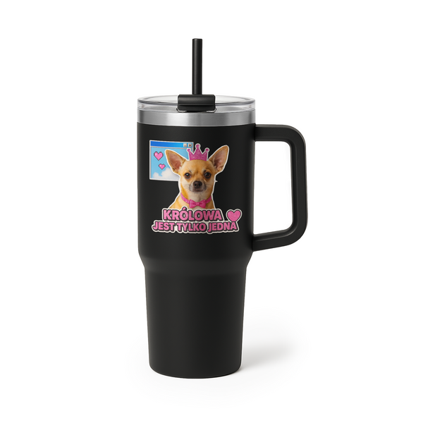Kubek termiczny z uchwytem 1200ml Królowa jest tylko jedna