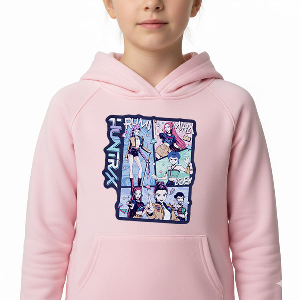 Bluza dziecięca K-Pop Demon Hunters Huntrix 002 Różowy