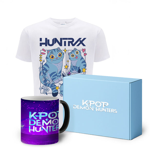 Zestaw Koszulka dziecięca K-Pop Demon Hunters Derpy Biała + Kubek magiczny