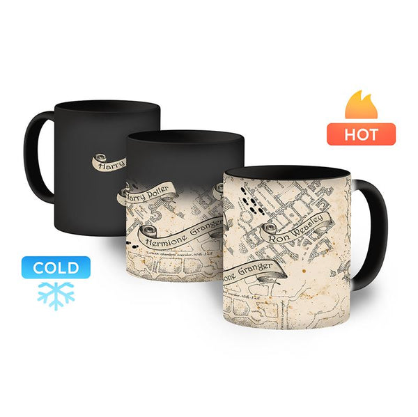 Kubek magiczny 330ml Mapa Huncwotów 004 Harry Potter Czarny