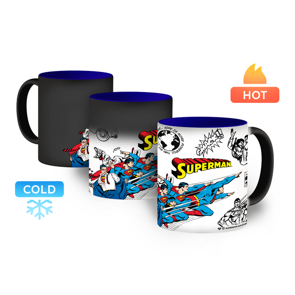 Kubek magiczny 330ml Superman 074 DC Niebieski