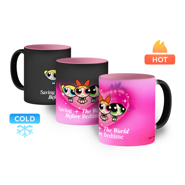 Kubek magiczny 330ml Atomówki 069 The Powerpuff Girls Różowy