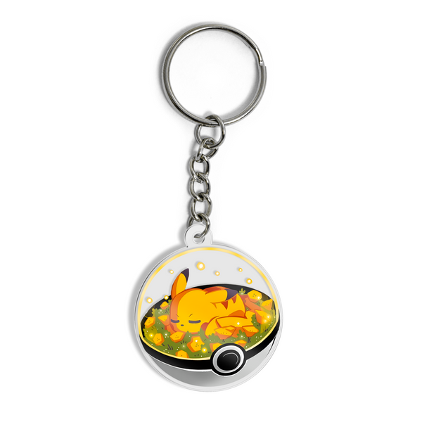 Brelok do kluczy z łańcuszkiem Pokeball Pikachu Pokemon