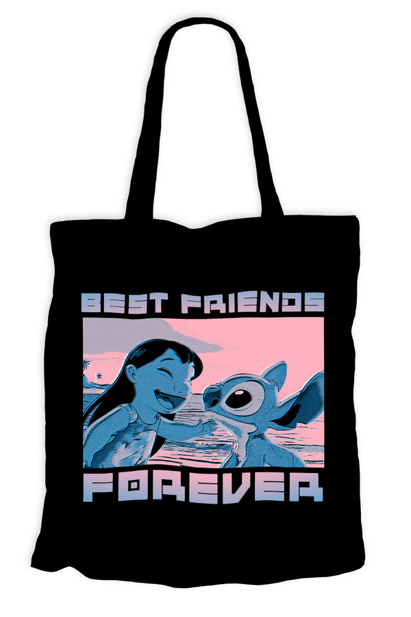 Torba bawełniana na zakupy Best Friends Lilo i Stich Czarna