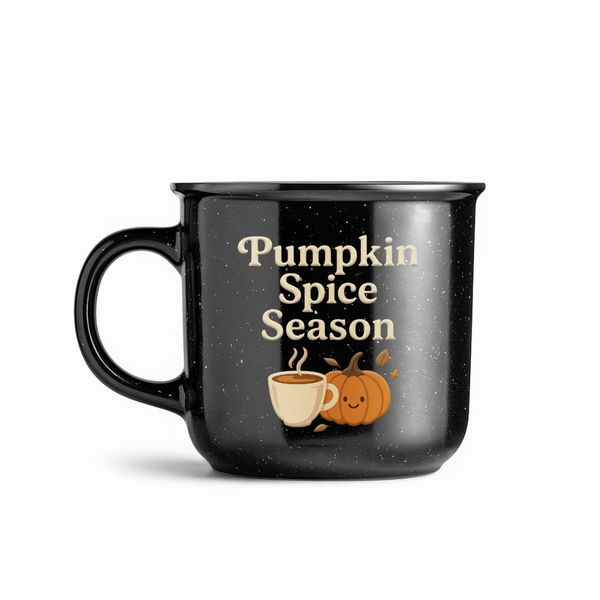 Kubek ceramiczny Vintage z uchem 400ml Pumpkin Spicy Season Czarny