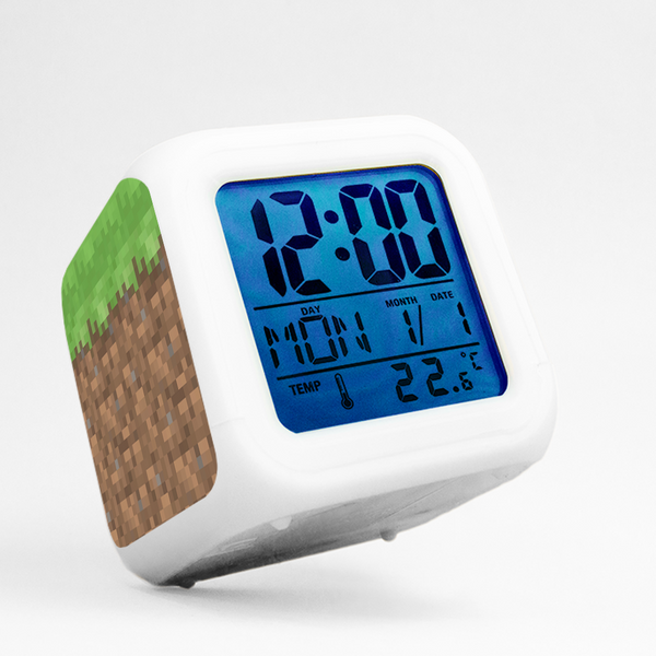 Budzik LED Minecraft Blok ziemi