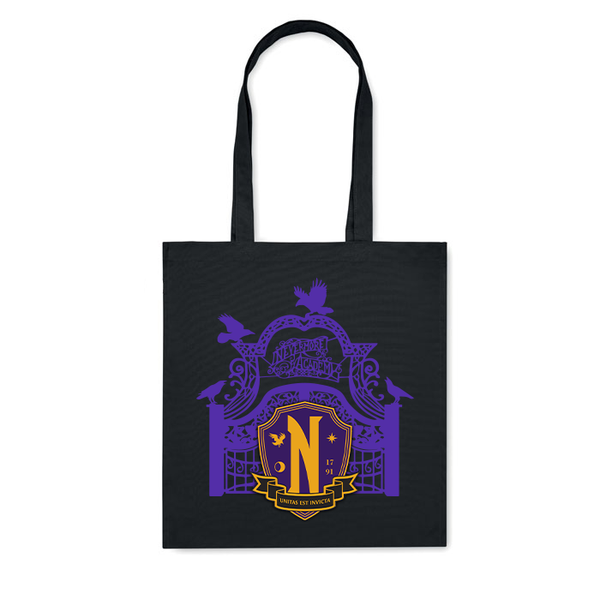 Torba bawełniana na zakupy Nevermore Academy Czarna