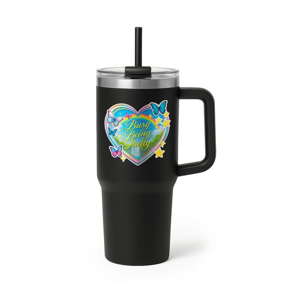 Kubek termiczny z uchwytem 1200ml Busy Being Pretty 1