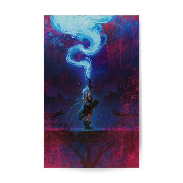 Obraz na szkle akrylowym 80x50cm Jinx Flara Arcane League of Legends