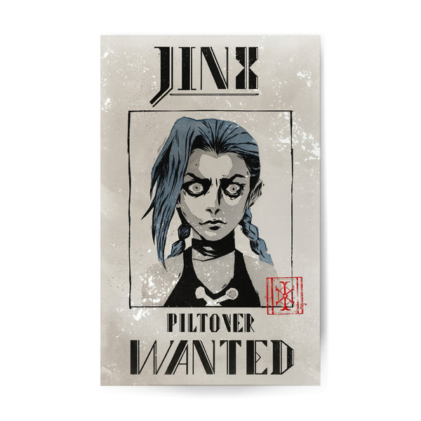 Plakat Jinx Wanted Arcane League of Legends