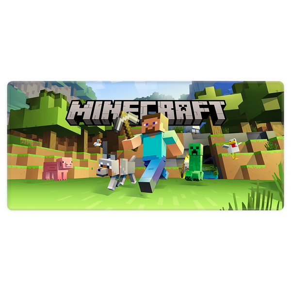 Mata na biurko 80x40 Minecraft Steve Wielobarwna