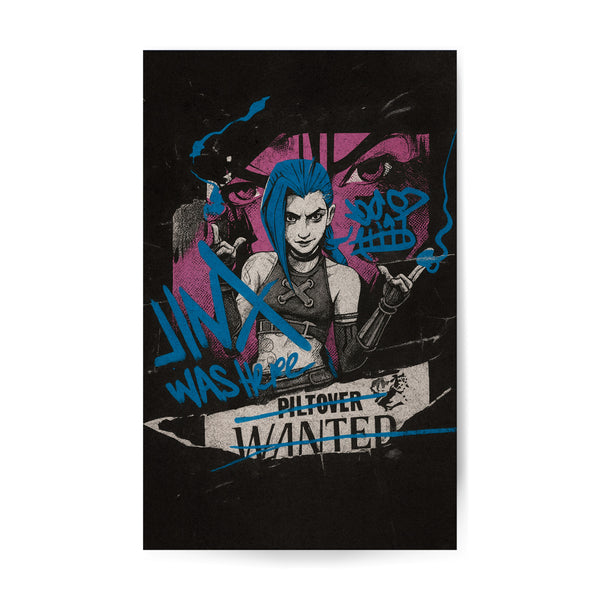 Obraz na szkle akrylowym 80x50cm Jinx Wanted Comics Arcane League of Legends