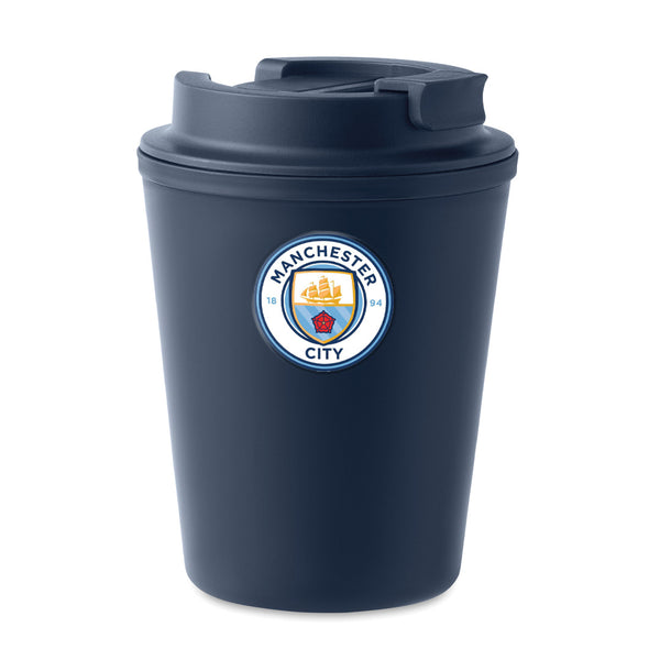 Kubek dwuwarstwowy z pokrywką 300ml Manchester City Granatowy