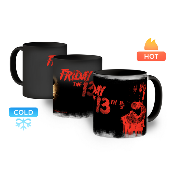 Kubek magiczny 330ml Piątek 13-go 021 Horror Czarny